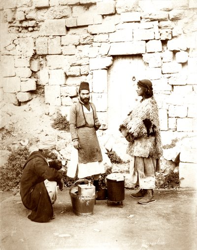 Coffee Seller in Jerusalem by Bonfils Studio